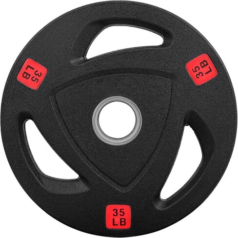 Signature Fitness Vinyl Coated Cast Iron Plate Weight Plate for Strength Training and Weightlifting, Standard or Olympic, Multiple Sizes in Saudi Arabia