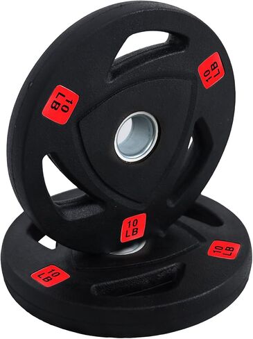 Signature Fitness Vinyl Coated Cast Iron Plate Weight Plate for Strength Training and Weightlifting, Standard or Olympic, Multiple Sizes in Kuwait