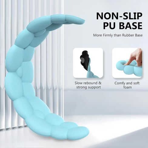 Cloud Wrist Rest Keyboard and Mouse Pad with Wrist Rest Set, Ergonomic Computer Cloud Arm Rest Keyboard, Memory Foam, Leather Cute Cloud Keyboard Wrist Rest Support for Desk Hand Girls, Blue in Saudi Arabia