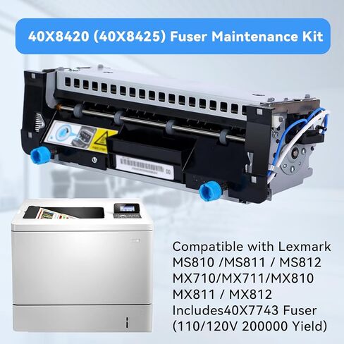 تتضمن مجموعة صيانة المصهر 40X8420 40X8425 مصهر 40X7743 متوافق مع Lexmark MS810 MS811 MS812 MX710 MX711 MX810 MX811 MX812-110/120V in Kuwait