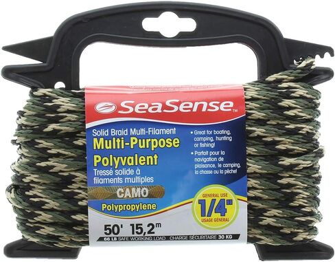 حبل مضفر صلب من SeaSense مقاس 1/4 × 50 بوصة، مموه in Saudi Arabia