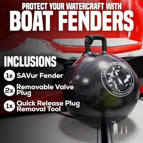 SAVur Inflatable Boat Fender Bumper for Docking and Raft Tie Up or Pontoon Jet Ski and Boat - Bumper Buoy Large 21 Inch Diameter in Saudi Arabia