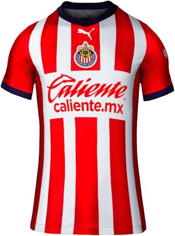 PUMA Chivas Women's Home Jersey 22/23 (as1, Alpha, l, Regular, Regular, Large) Red, White, Navy in Kuwait