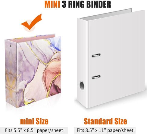 Mini 3 Ring Binder 5.5 x 8.5, 2-Inch Binder, Round Ring, Blue, 2 Pack in Saudi Arabia