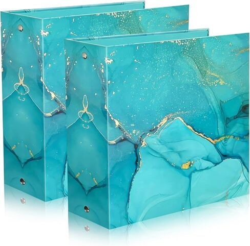 Mini 3 Ring Binder 5.5 x 8.5, 2-Inch Binder, Round Ring, Blue, 2 Pack in Kuwait