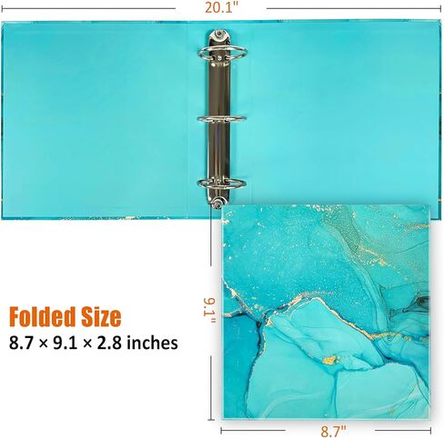 Mini 3 Ring Binder 5.5 x 8.5, 2-Inch Binder, Round Ring, Blue, 2 Pack in Kuwait