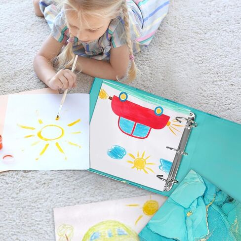 Mini 3 Ring Binder 5.5 x 8.5, 2-Inch Binder, Round Ring, Blue, 2 Pack in Kuwait