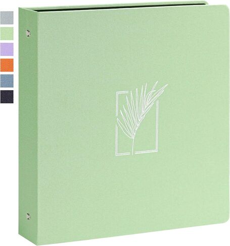 Vienrose 3 Ring Binder, 1 inch Round Rings Durable Linen Binder fit 8.5 x 11in Paper, with Leaf Printed for School, Office and Home, Black in Saudi Arabia
