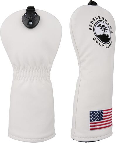 OGECLF White Leather with Embroidery Golf Club Driver Fairway Wood Hybrid Head Covers 1 3 5 UT Covers in Kuwait