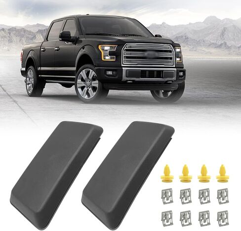 2PCS Left and Right Front Bumper Guards Pads with Screws Replacement for Front Bumper Guards Pads Inserts Caps Compatible With Ford F150 2018 2019 2020 in Saudi Arabia