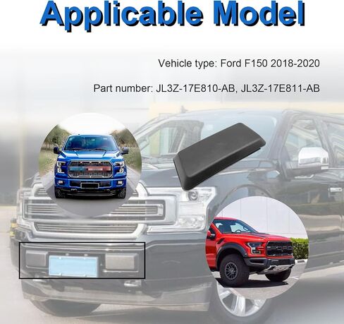 2PCS Left and Right Front Bumper Guards Pads with Screws Replacement for Front Bumper Guards Pads Inserts Caps Compatible With Ford F150 2018 2019 2020 in Saudi Arabia