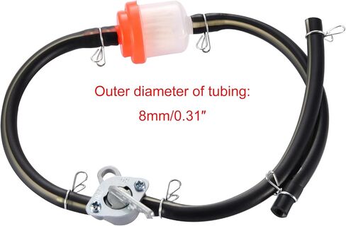 WOOSTAR Gas Fuel Filter Hose Line Switch Replacement for 50cc 110cc 125cc 150cc 250cc ATV Pit Dirt Bike Yellow in Saudi Arabia