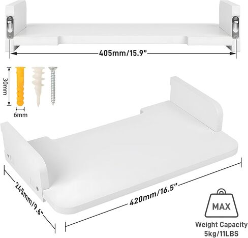 رف جهاز العرض، رف عائم مثبت على جدار جهاز العرض، حامل جهاز العرض، حامل حامل جهاز العرض، حامل جهاز العرض، رف لجهاز Playstation، رف جهاز التوجيه Xbox Series PS5 PS4 من الخشب الصلب in Kuwait
