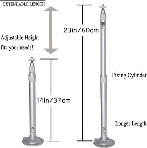 حامل جهاز عرض عالمي على السقف، جهاز عرض على الحائط، حامل كاميرا، حامل جهاز عرض 360 درجة، طول قابل للدوران 14-24 بوصة / 37-60 سم، حامل جهاز عرض، دعامة لأجهزة العرض الصغيرة، كاميرات CCTV DVR in Kuwait