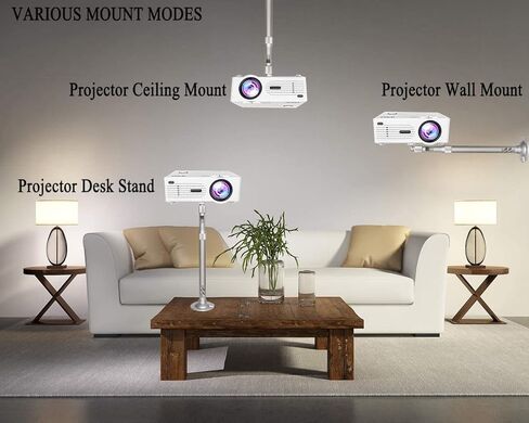 حامل جهاز عرض عالمي على السقف، جهاز عرض على الحائط، حامل كاميرا، حامل جهاز عرض 360 درجة، طول قابل للدوران 14-24 بوصة / 37-60 سم، حامل جهاز عرض، دعامة لأجهزة العرض الصغيرة، كاميرات CCTV DVR in Kuwait