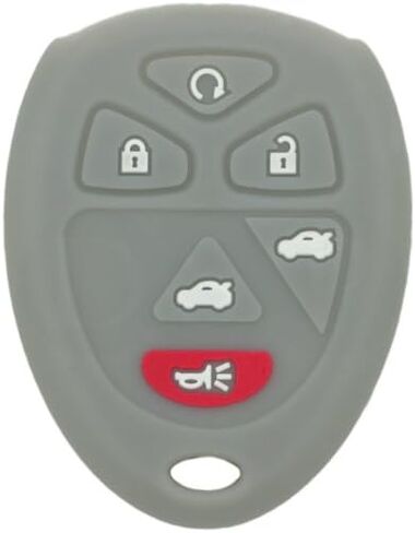 Silicone Cover Protector Case Holder Skin Jacket Compatible with CHEVROLET BUICK GMC CADILLAC SATURN 6 Button Remote Key Fob CV4608 Deep Blue in Kuwait