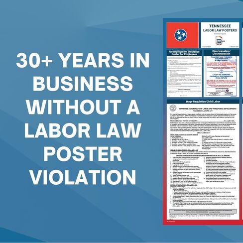 Labor Law Posters 2024 - Tennessee Labor Law Poster State, Federal, OSHA Compliant, Accurate & Up to Date, Includes June Updates, Laminated Labor Law Poster 2024 Tennessee, 36"w x 24"h (English) in Kuwait