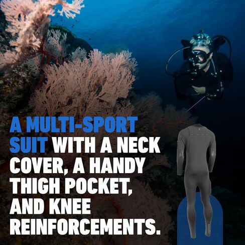 Sharkskin Titanium 2 Multi-Sport Suit for Men, Chillproof Chest Zip Suit - Thermal Protection, Lightweight and Breathable in Saudi Arabia