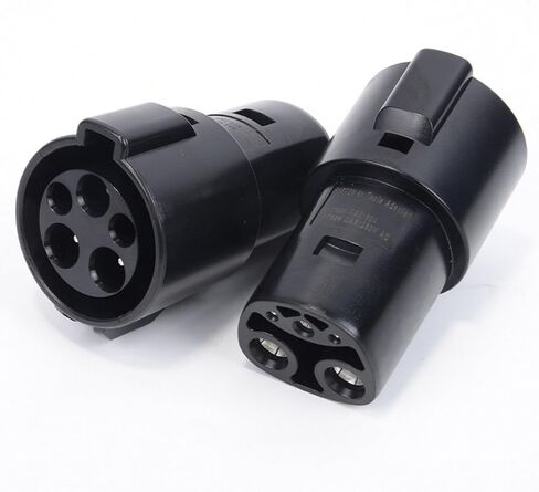 محول J1772 إلى Tesla، 80A/240V AC، محول شاحن SAE J1772 متوافق مع الطراز 3/Y/S/X [معتمد للسلامة]، محول شاحن SAE J1772 EV لسيارات Tesla فقط in Kuwait