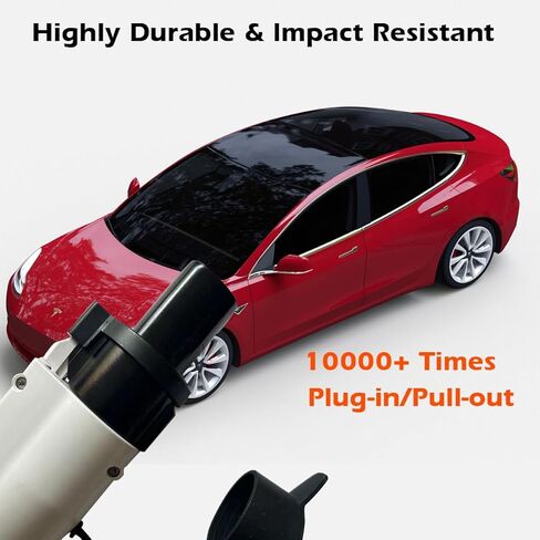 محول J1772 إلى Tesla، 80A/240V AC، محول شاحن SAE J1772 متوافق مع الطراز 3/Y/S/X [معتمد للسلامة]، محول شاحن SAE J1772 EV لسيارات Tesla فقط in Kuwait