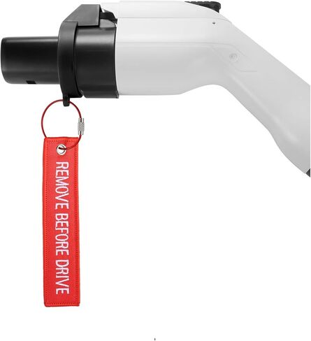 Charger Adapter Lock Compatible with Tesla Model 3/Y，with [ Remove Before Drive ] Tag, Compatible Indoor or Outdoor J1772 Charger (2 Pack) (Black，Red) in Saudi Arabia
