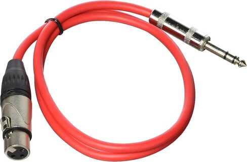 Seismic Audio SATRXL-F2Blue6 2-Feet XLR Female to 1/4-Inch TRS Patch Cables - Blue in Saudi Arabia