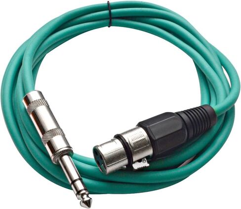 Seismic Audio SATRXL-F2Blue6 2-Feet XLR Female to 1/4-Inch TRS Patch Cables - Blue in Saudi Arabia