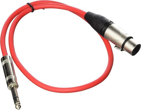 Seismic Audio SATRXL-F2Blue6 2-Feet XLR Female to 1/4-Inch TRS Patch Cables - Blue in Saudi Arabia