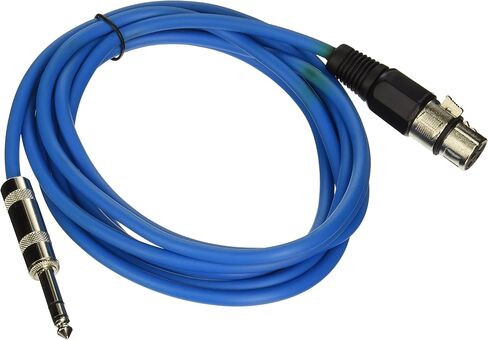 Seismic Audio SATRXL-F2Blue6 2-Feet XLR Female to 1/4-Inch TRS Patch Cables - Blue in Saudi Arabia