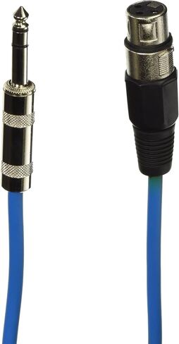 Seismic Audio SATRXL-F2Blue6 2-Feet XLR Female to 1/4-Inch TRS Patch Cables - Blue in Saudi Arabia