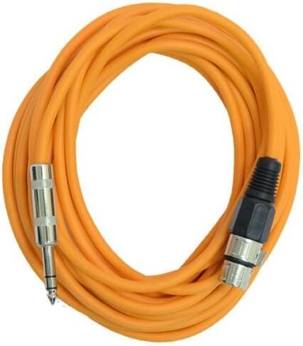 Seismic Audio SATRXL-F2Blue6 2-Feet XLR Female to 1/4-Inch TRS Patch Cables - Blue in Saudi Arabia