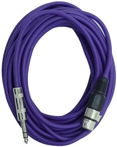 Seismic Audio SATRXL-F2Blue6 2-Feet XLR Female to 1/4-Inch TRS Patch Cables - Blue in Saudi Arabia