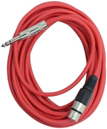 Seismic Audio SATRXL-F2Blue6 2-Feet XLR Female to 1/4-Inch TRS Patch Cables - Blue in Saudi Arabia