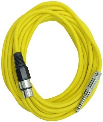 Seismic Audio SATRXL-F2Blue6 2-Feet XLR Female to 1/4-Inch TRS Patch Cables - Blue in Saudi Arabia