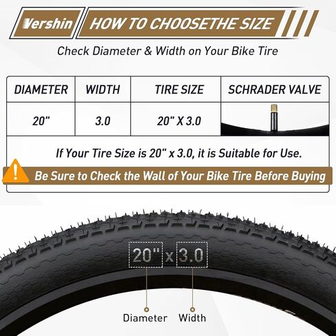 2 حزمة من الأنابيب الداخلية للدراجة ذات الإطارات السميكة 20 × 4 26 × 4 20 × 3 مع صمام AV 32 مم، أنبوب دراجة مطاطي بوتيل ممتاز 20 × 4.0 مع رافعتين للإطارات، 20، 26 × 3.5-4، 20 × 2.5-3 أنبوب دراجة للطرق/MTB/الجبل/ الدراجة الإلكترونية in Kuwait