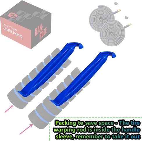 أنبوب دراجة 26 بوصة 26 × 1.95-2.125 أنبوب دراجة 2 حزمة لأنابيب الدراجة الجبلية صمام شريدر 2 رافعة الإطارات، غطاء مقبض المقود من فروم in Saudi Arabia