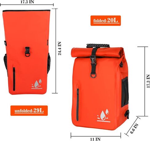 Patent Pending Exclusive 3 in 1 Multi-functional Bike Bag | Super Large 29L Waterproof Bike Pannier Bag | Bike Saddle Bag for Rear Rack | Bike Trunk Bag | Rear Rack Bag | Bike Backpack in Saudi Arabia