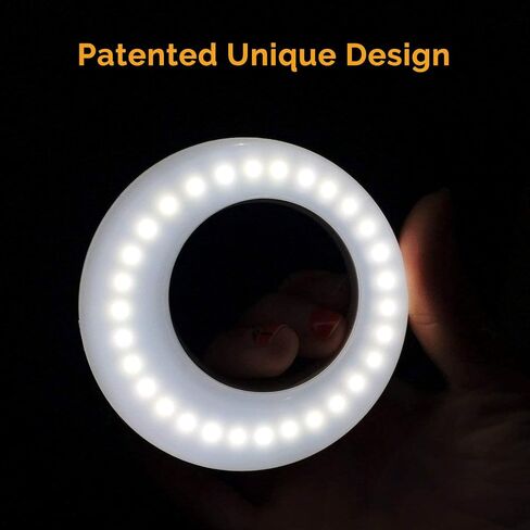 أضواء حلقة إضاءة سيلفي LED دائرة ضوء الهاتف الخليوي كاميرا الكمبيوتر المحمول التصوير الفوتوغرافي الفيديو الإضاءة كليب على قابلة للشحن in Saudi Arabia