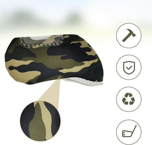 10 قطع من مكاوي الجولف، غطاء رأس مموه من النيوبرين، غطاء حماية لنادي الجولف مغسول بالماكينة in Kuwait