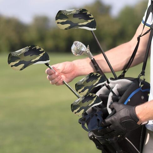 10 قطع من مكاوي الجولف، غطاء رأس مموه من النيوبرين، غطاء حماية لنادي الجولف مغسول بالماكينة in Kuwait