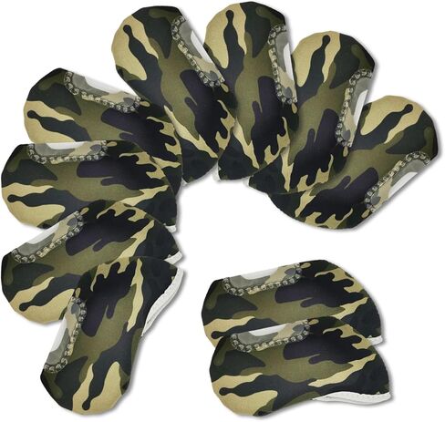 10 قطع من مكاوي الجولف، غطاء رأس مموه من النيوبرين، غطاء حماية لنادي الجولف مغسول بالماكينة in Kuwait