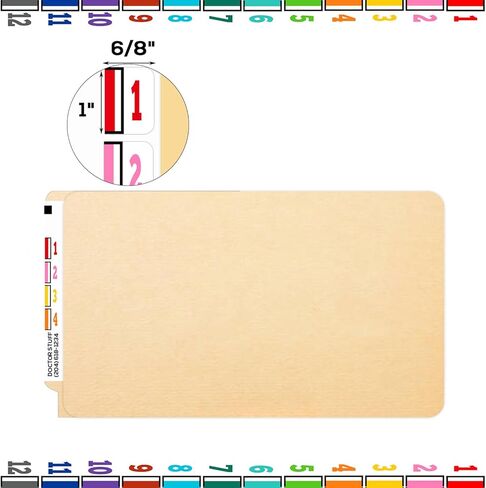 240pcs File Folder Labels, Self Adhesive File Folder Number Labels Rectangle File Folder Chart Labels Index Stickers Tabs Compatible with BCCR/BCCS Smead TPAM Office Supplies (9) in Saudi Arabia