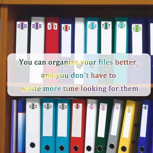 240pcs File Folder Labels, Self Adhesive File Folder Number Labels Rectangle File Folder Chart Labels Index Stickers Tabs Compatible with BCCR/BCCS Smead TPAM Office Supplies (9) in Saudi Arabia