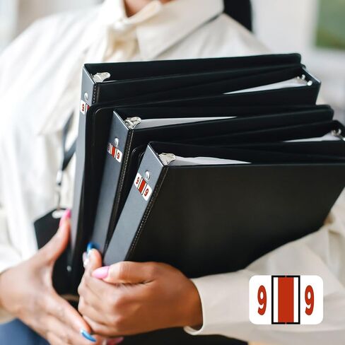 240pcs File Folder Labels, Self Adhesive File Folder Number Labels Rectangle File Folder Chart Labels Index Stickers Tabs Compatible with BCCR/BCCS Smead TPAM Office Supplies (9) in Saudi Arabia