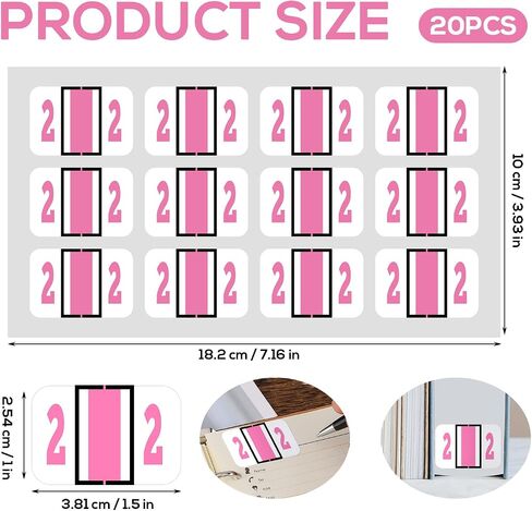 240pcs File Folder Labels, Self Adhesive File Folder Number Labels Rectangle File Folder Chart Labels Index Stickers Tabs Compatible with BCCR/BCCS Smead TPAM Office Supplies (9) in Saudi Arabia