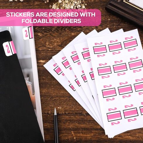 240pcs File Folder Labels, Self Adhesive File Folder Number Labels Rectangle File Folder Chart Labels Index Stickers Tabs Compatible with BCCR/BCCS Smead TPAM Office Supplies (9) in Saudi Arabia