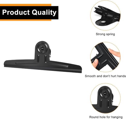 Extra Large Bulldog Clips,2 Pack Bulldog Clips Black Stainless Steel Document Binder Paper Clips, Posters, Drawing Board, Home, Office Supplies, School Supplies-11.8 inch/30 cm in Saudi Arabia