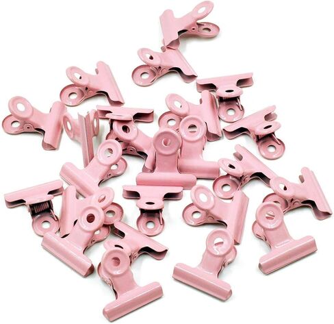 Metal Hinge Clips Bulldog Clips,Clips for Photos, Maps, Drawings, Art Work,Price Tag,Pack of 24 Metal Pink in Kuwait