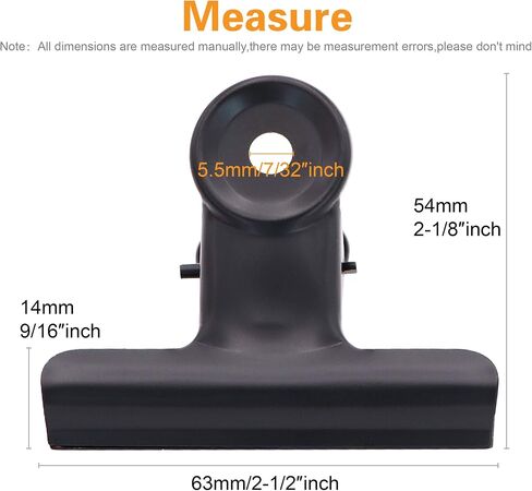 15pcs 2-1/2 Inch Black Metal Hinge Clip File Clamps for Crafts, Food Bags, Drawings, Photos at Home Kitchen & Office Useage in Saudi Arabia