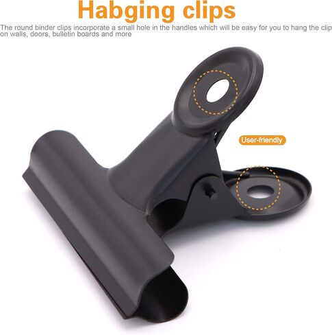 15pcs 2-1/2 Inch Black Metal Hinge Clip File Clamps for Crafts, Food Bags, Drawings, Photos at Home Kitchen & Office Useage in Saudi Arabia